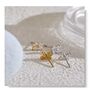 Monaco Ivory D’or Gold Flower Dainty Gift Mini Stud Earrings, thumbnail 2 of 3