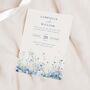 Dusty Blue Wildflower Wedding Invitations, thumbnail 1 of 4