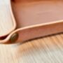 Personalised Tan Leather Accessories Valet Tray, thumbnail 10 of 12