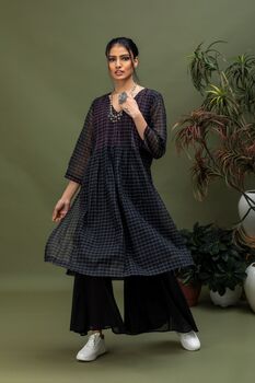 Chanderi Top With Box Pleats, 2 of 5