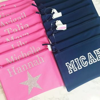 Girls Personalised Star Design Wash Bag, 7 of 10