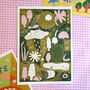 Mindful Nature Illustrated Print A3 Unframed, thumbnail 1 of 4