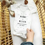 Our First Father's Day Personalised Text Baby Grow, thumbnail 1 of 12