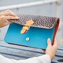 Recycled Leather Animal Print Crossbody Clutch Bag, thumbnail 12 of 12