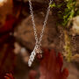 Rose Gold Acorn And Sterling Silver Leaf Necklace, thumbnail 1 of 4