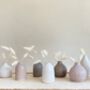 Three Ceramic Bud Vases Ivory, thumbnail 3 of 4