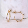 Gold Plated Sterling Silver Multicolour Hoop Earrings, thumbnail 4 of 10