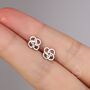 Sterling Silver Celtic Knot Stud Earrings, thumbnail 2 of 11