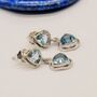 Blue Topaz Silver Earrings, thumbnail 5 of 7