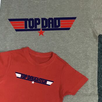 Personalised Top Dad And Daughter T Shirt Set, 2 of 8