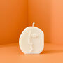 Minimalist Oval Face Soy Wax Pillar Candle, thumbnail 2 of 6