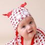 Newborn Ladybird Hat Red, thumbnail 2 of 5