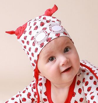 Newborn Ladybird Hat Red, 2 of 5