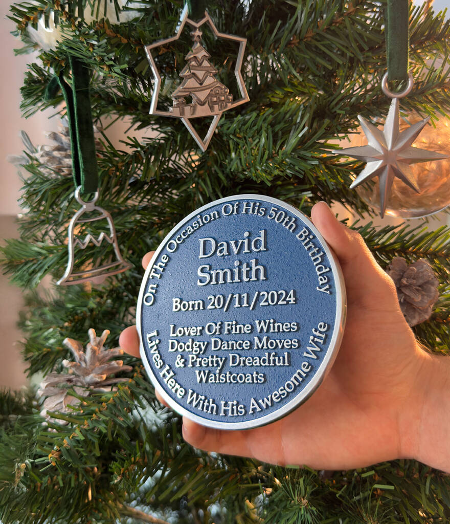 Personalized Polished Metal Heritage Gift Plaque, 1 of 3