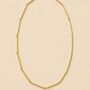 Solid Gold Bar Chain Handmade Necklace, thumbnail 3 of 5