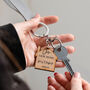 Personalised New Home Cherry Wood Keyring, thumbnail 1 of 9