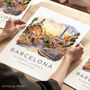 Barcelona Travel Print Of Park Güell, thumbnail 1 of 7