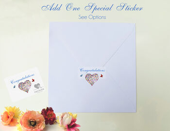 Butterfly Wedding Love Heart Butterflies Card, Not 3D, 4 of 12