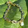 Hazel Cable Chain Bracelet Plated With Small Freshwater Pearl, thumbnail 1 of 4