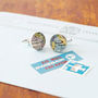 Personalised Sterling Silver Location Map Cufflinks, thumbnail 4 of 4