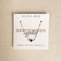 September Birthstone Sapphire Sterling Silver Necklace, thumbnail 3 of 4