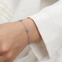 Sterling Silver Tiny Cz Flower Bracelet, thumbnail 8 of 12