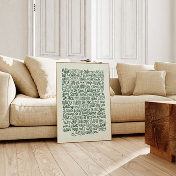 Can't Help Falling In Love Elvis, Song Lyrics Wall Art, 5 of 9