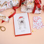 'Ho Ho Ho' Bulldog Christmas Card Pack Of Eight, thumbnail 2 of 2
