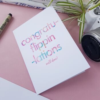 Congratu Flippin Lations | Well Done Card, 2 of 3