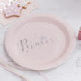 Pink And Silver Foiled Princess Party Paper Plate, thumbnail 1 of 3
