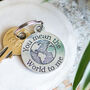 The World To Me Personalised Round Pewter Keyring, thumbnail 2 of 9