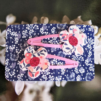 Liberty Print Fabric Hair Clips Gift For Girl, 6 of 7