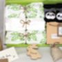 Unisex Organic Muslin And Panda Mum And Baby Gift Box, thumbnail 1 of 6