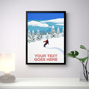 Personalised Snowboarding Art Print, 2 of 6