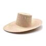 Seashell Pink Wide Brim Straw Hat, thumbnail 1 of 7