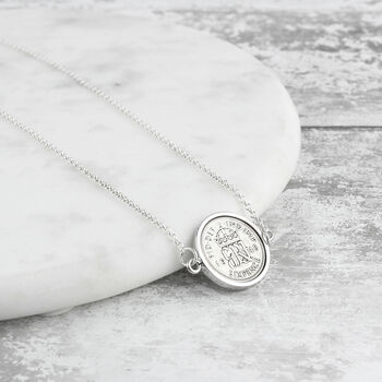 Personalised 80th Birthday Sixpence Coin Necklace, 11 of 12