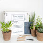 Christmas Dinner Herb Collection Six X Nine Cm Herbs With Pots, Booklet, Snips And Wooden Plant Labels, thumbnail 3 of 8