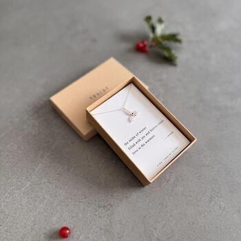 Christmas Holly Sterling Silver Necklace, 6 of 10