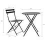 Carbon Table And Chair Bistro Set, thumbnail 2 of 4