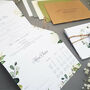 White Floral And Greenery Wedding Invitations Sample, thumbnail 5 of 5