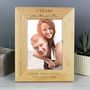 Personalised Wooden Anniversary 7x5 Photo Frame, thumbnail 2 of 3