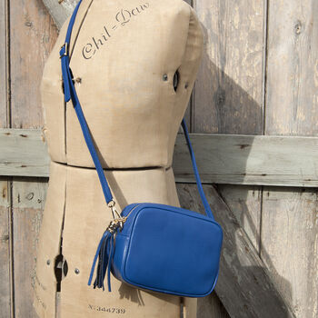Colourful Personalised Leather Cross Body Handbag, 4 of 12