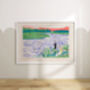 Fishing Art Print River Fisherman Scene Poster, thumbnail 7 of 9