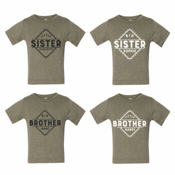 Personalised Baby Sibling Shirt Set, 7 of 10