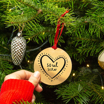 'Soul Sister' Friendship Christmas Tree Decoration, 2 of 7