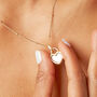 Gold Plated Double Sided Heart Beaded Necklace, thumbnail 1 of 9
