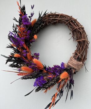 Dried Flower Halloween Wreath, 3 of 7