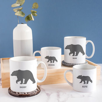 Personalised Daddy Bear Family Mug Set, 2 of 8
