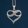 Personalised Large Sterling Silver Infinity Heart Necklace, thumbnail 2 of 12