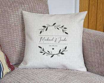 Personalised Couples Cushion, 4 of 8